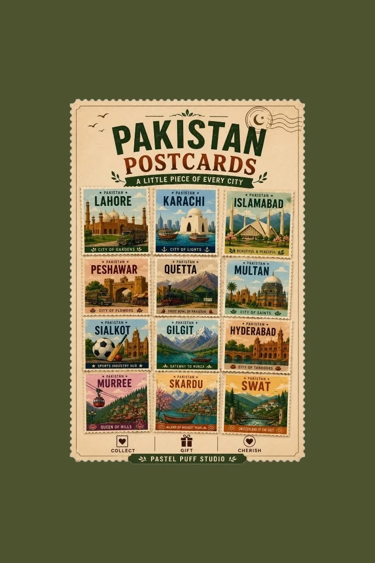 Postcards from Pakistan 🇵🇰 — Bundle (12 Cities)